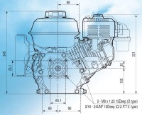 Honda Industrie Motor ca. 4,8 PS(HP) (früher 5,5 PS) GX160 Serie Welle 19,05/62 mm