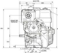 Honda Industrie Motor ca. 11 PS(HP) (früher 13 PS) GX390 Serie Welle 25,4/88,5 mm
