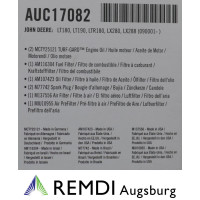 Original JOHN DEERE Wartungskit für Kundendienst AUC17082 (LG195) LTR180, LT180, LX288, LT190