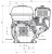 Honda Motor ca. 4,8 PS(HP) (früher 5,5 PS) GP160 Serie Welle 19,05/62