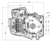 Loncin Rasentraktor Motor 9,8 PS (HP) E-Start 25,4/80 mit Auspuff
