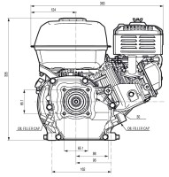 Honda Motor ca. 4,8 PS(HP) (früher 5,5 PS) GP160 Serie Welle konisch