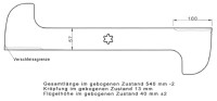 Tuning Sammel-Messer-Satz für Jonsered Rasentraktor 107 cm Schnittbreite