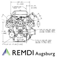 Kohler 2-Zylinder Motor 19 PS(HP) CH620 Serie Welle 25,4/73