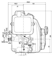 Honda Industrie Motor ca. 3,6 PS(HP) (früher 4 PS) GXR120 KREW Welle konisch