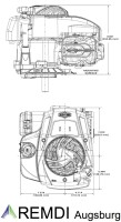 Rasenmäher Motor Briggs & Stratton ca 3,5 PS(HP) 450E Serie Welle 22,2/80