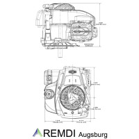 Rasenmäher Motor Briggs & Stratton ca 3,5 PS(HP) 450E Serie Welle 22,2/80