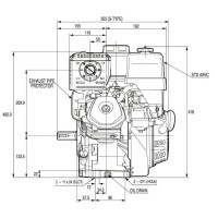 Honda Industrie Motor ca. 8 HP(früher 9 PS) GX270 mit Getriebe 2:1