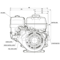 Honda Industrie Motor ca. 8 HP(früher 9 PS) GX270 mit Getriebe 2:1