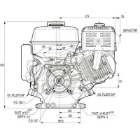 Honda Industrie Motor ca. 8 HP(früher 9 PS) GX270 mit Getriebe 2:1