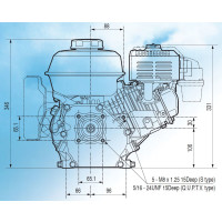 Honda Industrie Motor ca. 4,8 PS(HP) (früher 5,5 PS) GX160 Serie Welle 19,05/62 mm