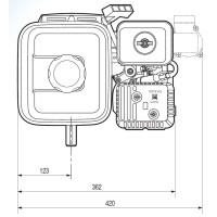 Honda Industrie Motor ca. 4,8 PS(HP) (früher 5,5 PS) GX160 Serie Welle 19,05/62 mm