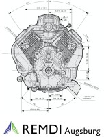 Kawasaki 2-Zylinder Motor 18,8 PS (HP) FS Serie E-Start Welle 25,4/80