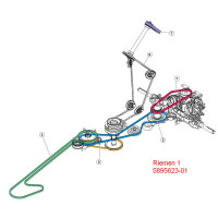 Original Husqvarna Keilriemen 5895623-01 Motor zum Getriebe