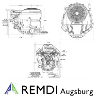 Briggs & Stratton 2-Zylinder Motor 25 PS (HP) Professional V-Twin Welle 25,4 mm