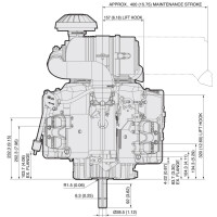 Kawasaki 2-Zylinder Motor 24,8 PS (HP) FX Serie E-Start Welle 28,6/110