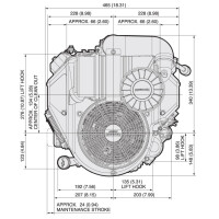 Kawasaki 2-Zylinder Motor 24,8 PS (HP) FX Serie E-Start Welle 28,6/110