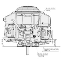 Kawasaki 2-Zylinder Motor 19,4 HP FR651V Serie E-Start Welle 25,4/80