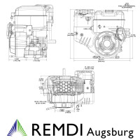 Schneefräsen Motor Briggs & Stratton ca. 15 PS(HP) 2100er Serie 25,4/73 E-Start