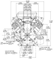 Briggs & Stratton Motor ca. 16 PS(HP) Vanguard Welle 25,4/73 mm E-Start