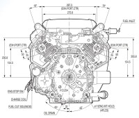 Honda 2-Zylinder Rasentraktor Motor 22,5 PS(HP) GXV690 V-Twin E-Start