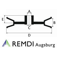 Riemenscheibe Keilriemenscheibe 25,4 mm / 57 mm RT611011