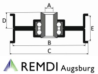 Rückenrolle Spannrolle Umlenkrolle 9,5 mm / 70 mm RT602012