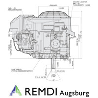 Kawasaki 2-Zylinder Motor 17 PS (HP) FS Serie E-Start Welle 25,4/80