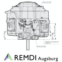 Kawasaki 2-Zylinder Motor 20,6 PS (HP) FS Serie E-Start Welle 25,4/80