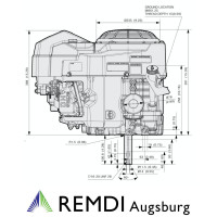 Kawasaki 2-Zylinder Motor 20,6 PS (HP) FS Serie E-Start Welle 25,4/80