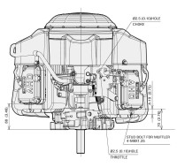 Kawasaki 2-Zylinder Motor 22,2 PS(HP) FR Serie E-Start Welle 25,4/80